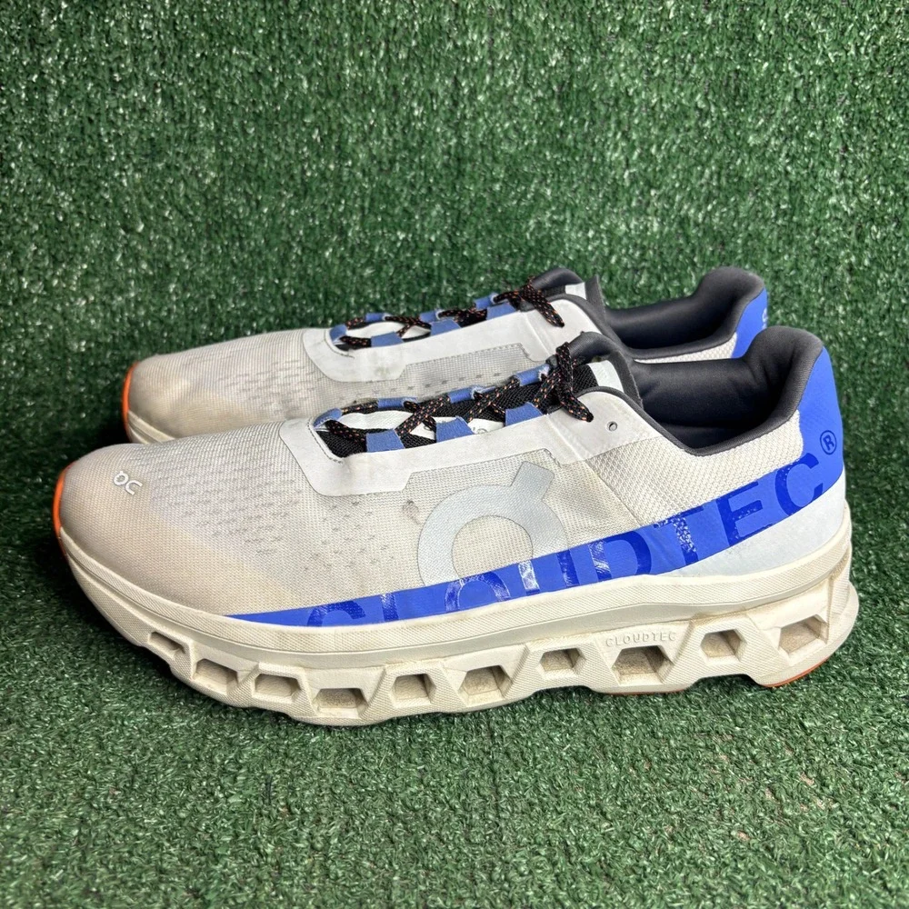 On Cloudmonster Helion CloudTec Cushioning Running Sneaker White Mens Size 12.5